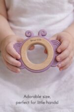 Sprout Kidz Butterfly Wooden Teether for Babies Natural Safe Chew Toy - Image 4