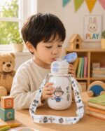 Sprout Kidz Labubu Kids Water Bottle BPA-Free Plastic Sipper Bottle 600ml - Image 4