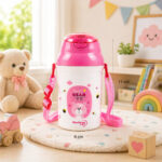 Sprout Kidz Hello Bear Kids Sipper BottleBPA-Free Straw Sipper 400ml - Image 3