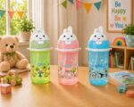 Sprout Kidz Bunny Kids Water Bottle BPA-Free Plastic Straw Sipper - Image 5