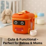 Sprout Kidz Bus Shape Baby Milk Powder Container BPA-Free Plastic Storage Box with Spoon - Image 2