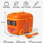 Sprout Kidz Bus Shape Baby Milk Powder Container BPA-Free Plastic Storage Box with Spoon - Image 3