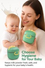Sprout Kidz Stainless Steel Baby Feeding Bottle with BPA-Free Silicone Nipple & Dinosaur Milk Powder Container BPA-Free - Image 5