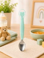 Sprout Kidz 2 in 1 Silicone Baby Soft Tip Spoon & Stainless Steel Fruit Scraper Spoon