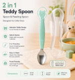 Sprout Kidz 2 in 1 Silicone Baby Soft Tip Spoon & Stainless Steel Fruit Scraper Spoon - Image 2
