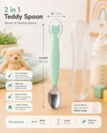 Sprout Kidz 2 in 1 Silicone Baby Soft Tip Spoon & Stainless Steel Fruit Scraper Spoon - Image 3