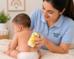 Sprout Kidz Portable Baby Skin Care Baby Powder Puff for New Born and Kids for Baby Face and Body - Duck - Image 4
