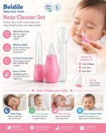 Sprout Kidz Baby Nose Cleaner Kit Nasal Aspirator Set with Cleaning Tools BPA-Free - Image 2