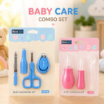 Sprout Kidz 4 in 1 Baby Grooming Set Nail Scissors, Clipper, File & Tweezers with Nose Cleaner Kit BPA-Free