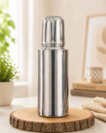 Sprout Kidz Premium Stainless Steel Baby Feeding Bottle with BPA-Free Silicone Nipple - Silver (Pack of 1)