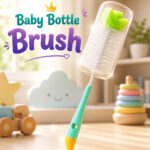 Sprout Kidz Baby Bottle Cleaning Brush, BPA-Free Multi- Use Cleaning Brush - Multicolour