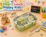 Sprout Kidz Bear Family Lunch Box Insulated Steel with Premium BPA-Free Plastic Lid - Image 2