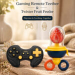 Sprout Kidz Gaming Remote Teether & Twister Fruit Feeder Combo BPA-Free Silicone