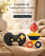 Sprout Kidz Gaming Remote Teether & Twister Fruit Feeder Combo BPA-Free Silicone