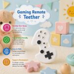 Sprout Kidz Gaming Remote Teether & Frog Fruit Feeder Green Yellow Combo BPA-Free Silicone - Image 5