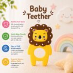 Sprout Kidz Lion Teether & LoveL Fruit Feeder Blue White Combo BPA-Free Silicone - Image 4