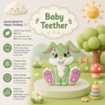 Sprout Kidz Bunny Teether & Twister Fruit Feeder Combo BPA-Free Silicone - Image 4