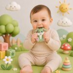 Sprout Kidz Bunny Teether & Twister Fruit Feeder Combo BPA-Free Silicone - Image 5