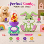 Sprout Kidz Bunny Teether & Frog Fruit Feeder Purple Teal Combo BPA-Free Silicone