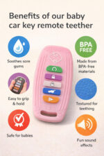 Sprout Kidz Car Key Teether & Twister Fruit Feeder Combo BPA-Free Silicone - Image 4