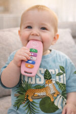 Sprout Kidz Car Key Teether & Frog Fruit Feeder Green Yellow Combo BPA-Free Silicone - Image 5
