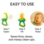 Sprout Kidz Remote Teether & LoveL Fruit Feeder Blue Green Combo BPA-Free Silicone - Image 2