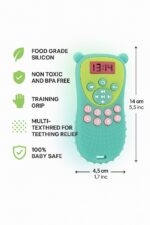 Sprout Kidz Remote Teether & Frog Fruit Feeder Purple Teal Combo BPA-Free Silicone - Image 3