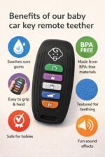 Sprout Kidz Car Key Teether BPA-Free Silicone Soft Chew Toy for Babies Pack of 1 - Image 4