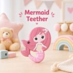 Sprout Kidz Mermaid Teether BPA-Free Silicone Soft Chew Toy for Babies Pack of 1