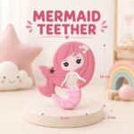 Sprout Kidz Mermaid Teether BPA-Free Silicone Soft Chew Toy for Babies Pack of 1 - Image 3