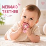 Sprout Kidz Mermaid Teether BPA-Free Silicone Soft Chew Toy for Babies Pack of 1 - Image 4