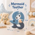 Sprout Kidz Mermaid Teether & Frog Fruit Feeder Green Yellow Combo BPA-Free Silicone - Image 5