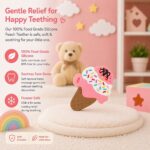 Sprout Kidz Ice Cream Teether & LoveL Fruit Feeder Blue White Combo BPA-Free Silicone - Image 3
