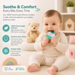 Sprout Kidz Ice Cream Teether & Frog Fruit Feeder Purple Teal Combo BPA-Free Silicone - Image 3
