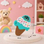 Sprout Kidz Ice Cream Teether & Frog Fruit Feeder Purple Teal Combo BPA-Free Silicone - Image 4