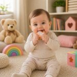 Sprout Kidz Ice Cream Teether BPA-Free Silicone Soft Chew Toy for Babies Pack of 1 - Image 4